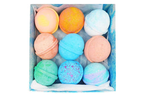 SET - 9 PACK BATH BOMB